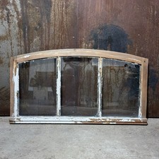 Altes Fenster Oberlicht  Stichbogen Sprossen Gründerzeit 1900 / H55 B101 S3,5 cm