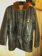  Camel Retro Leder Jacke 50