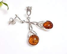 Bernstein Ohrstecker Silber