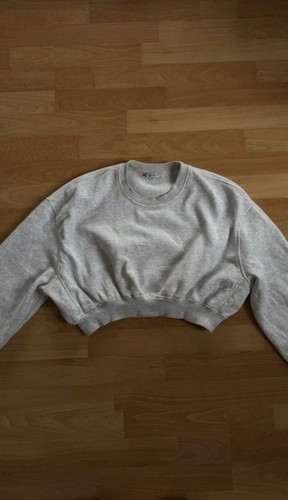 Zara cropped sweatshirt grau - zara,
