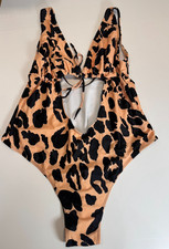 Leopardenmuster Badeanzug