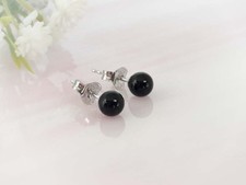 Onyx Ohrringe Silber 925