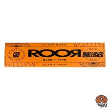 ROOR Unbleached Slim Tips + Long Papers / Drehpapier/ Zigarettenpapier, 32 Blatt