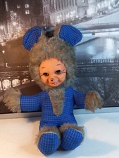 DDR Plüschtier Bär oder Maus mit Gummigesicht und Schlafaugen Stofftier 50cm;