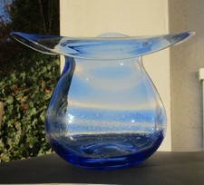 KRAGENVASE / GLASVASE blau