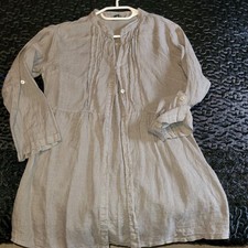 Leinen Hemd Bluse Gr.M, Braun