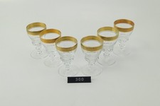 6x Theresienthal Glas  Likör Dessert Gläser Goldrand Concord H: 10cm