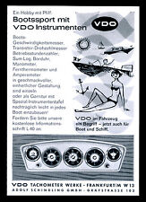 Alte Werbung 1961 Bootssport mit VDO Instrumenten Tachometer Werke Frankfurt