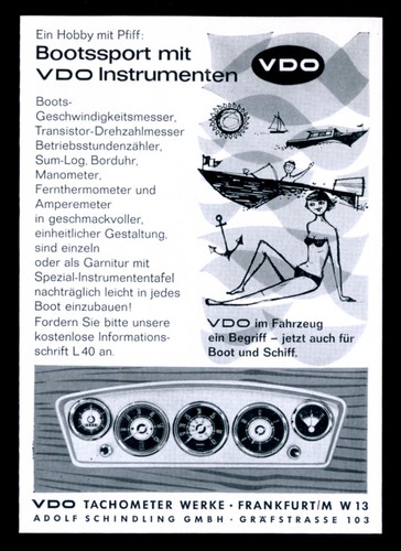 Alte werbung 1961 bootssport - werbung,