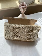 Mittelalter Borte Webband,  Dekoband, Zierband, Spitze Leinen? creme weiß 5 M