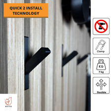 Quick2Install Einzelhaken Classic  - Akustik Paneel Haken | 12mm | kein Bohren