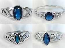 RING Auswahl 4 Variante 925 STERLING SILBER Edelstein SAPHIR cz.  facettiert