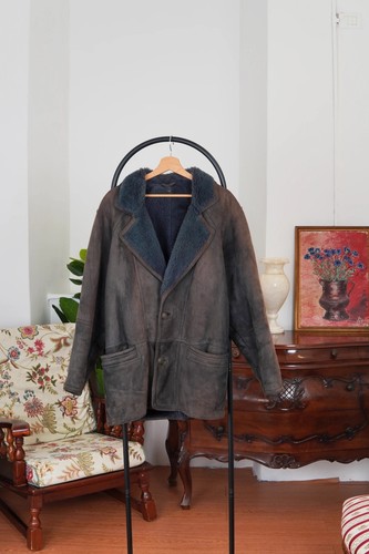 Vintage shearling mantel - vintage,