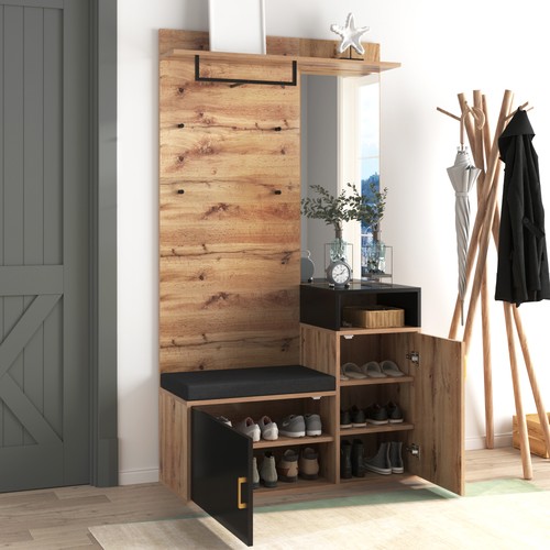 Garderoben set mit spiegel - set,
