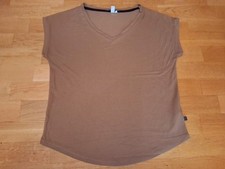 QS by s.Oliver Top T-Shirt kurzarm Gr. S uni braun 