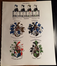 SC Freiberg - Corps Montania Teutonia Franconia Saxo-Borussia / Wappen Tafel