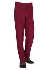 Weinrote retro bundfaltenhose - retro,