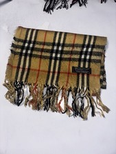 Burberry Schal 100% Lammwolle Kariert, Beige-braun Original Beliebt Designer