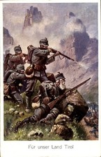 Künstler Ak Für unser Land Tirol, KuK Armee, Alpenkrieg, I WK - 11077783