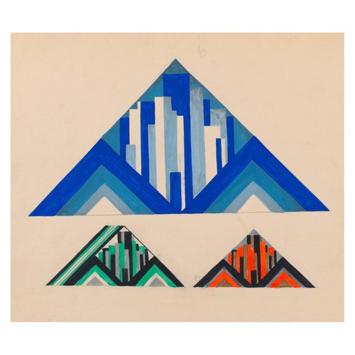 Geometrisches skyline art deco - skyline,