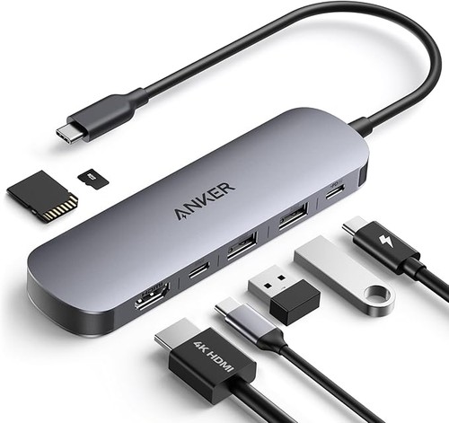 Anker 7in1 usb hub 60hz - usb, 4k