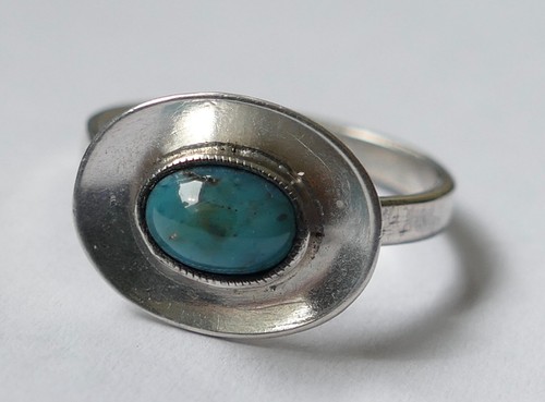 Ring hellblauer marmorierter