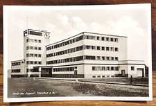 Historische Ansichtskarte, 1959, Haus der Jugend, Frankfurt a.M., Marke 6 Pf.