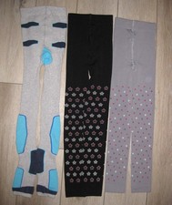 3 Leggings für Mädchen - 2 x Therm + 1 x Ski - Größe 146-152 - bl gr sw
