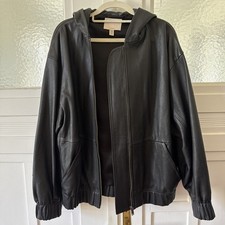 H&M Lederjacke mit Kapuze XS