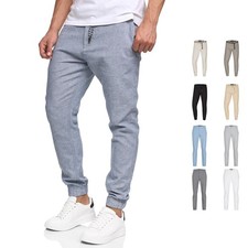 Indicode Herren Leinenhose Blnda-Stoffhose Leichte Sommerhose Pants Männer Chino
