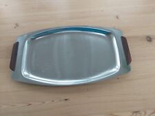 Kuchenplatte  60er Kuchen Schale Deko Küchenplatte  Dekoration Metall Holzgriff 