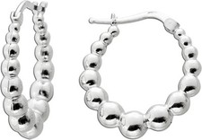 Kugel Creolen in Silber