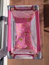 Puppenbett rosa mit Little Princess Aufdruck v. Knorrtoys, Waschbar/zerlegbar