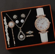 Luxus Damen Uhr & Schmuck Set