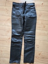 Damen - Lederjeans / Lederhose in schwarz in Gr. 44