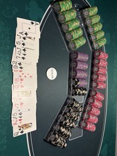 Original Milano Ton Pokerchip-Set Inkl. Matte und Karten Spielkarten