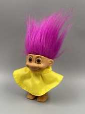 Russ Troll Doll Regencape gelb Windel Kobold Gnom 90s Vintage Sammler Neon Haare