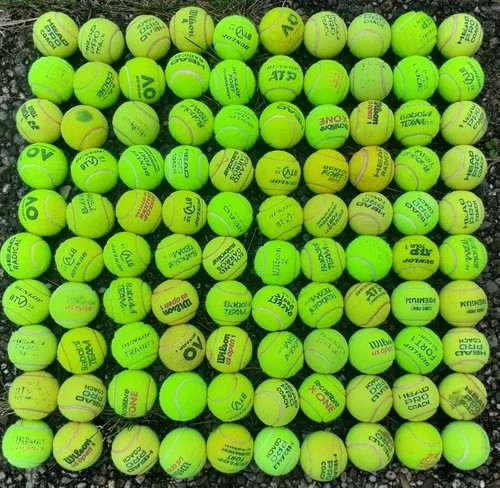 100 gebrauchte tennisbälle - 100,