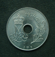 B5) Dänemark 25 Öre 1978