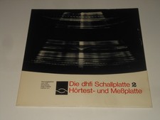 DHFI SCHALLPLATTE NR. 2 - LP - Hörtest- und Meßplatte - AUDIOPHILE TEST LP 