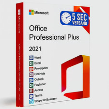 MS Office 2021 Professional Plus Vollversion Key Sofort Download