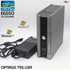 MINI PC COMPUTER DELL OPTIPLEX 755 USFF INTEL RS-232 PARALLEL C2D 3GB 160GB HDD