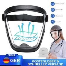 Vollgesichtsschutz Super Kopfschutz Transparente Sicherheitsmaske Schutzvisier
