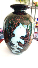 Schwere Glas Vase -MURANO-
