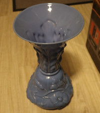 opal glas vase in wunderschönem blau,altes Originalstück