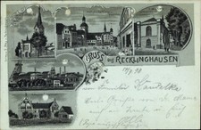 Mondschein Litho Recklinghausen, Kirche, Zeche General Blumenthal,... - 4579073