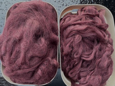 200g Kammzug Vlies dunkles rot