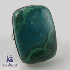 Großer Malachit Ring 925er