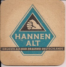 älterer Bierdeckel Hannen Alt 1970er Jahre