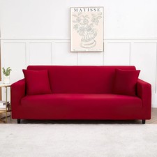 Sofabezug aus Samt für klassische und Ecksofas - 2 Sitzer - Weinrot